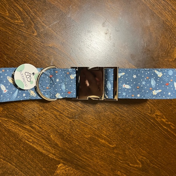 Bubblepup Blue Galaxy Dog Collar - Picture 3 of 5